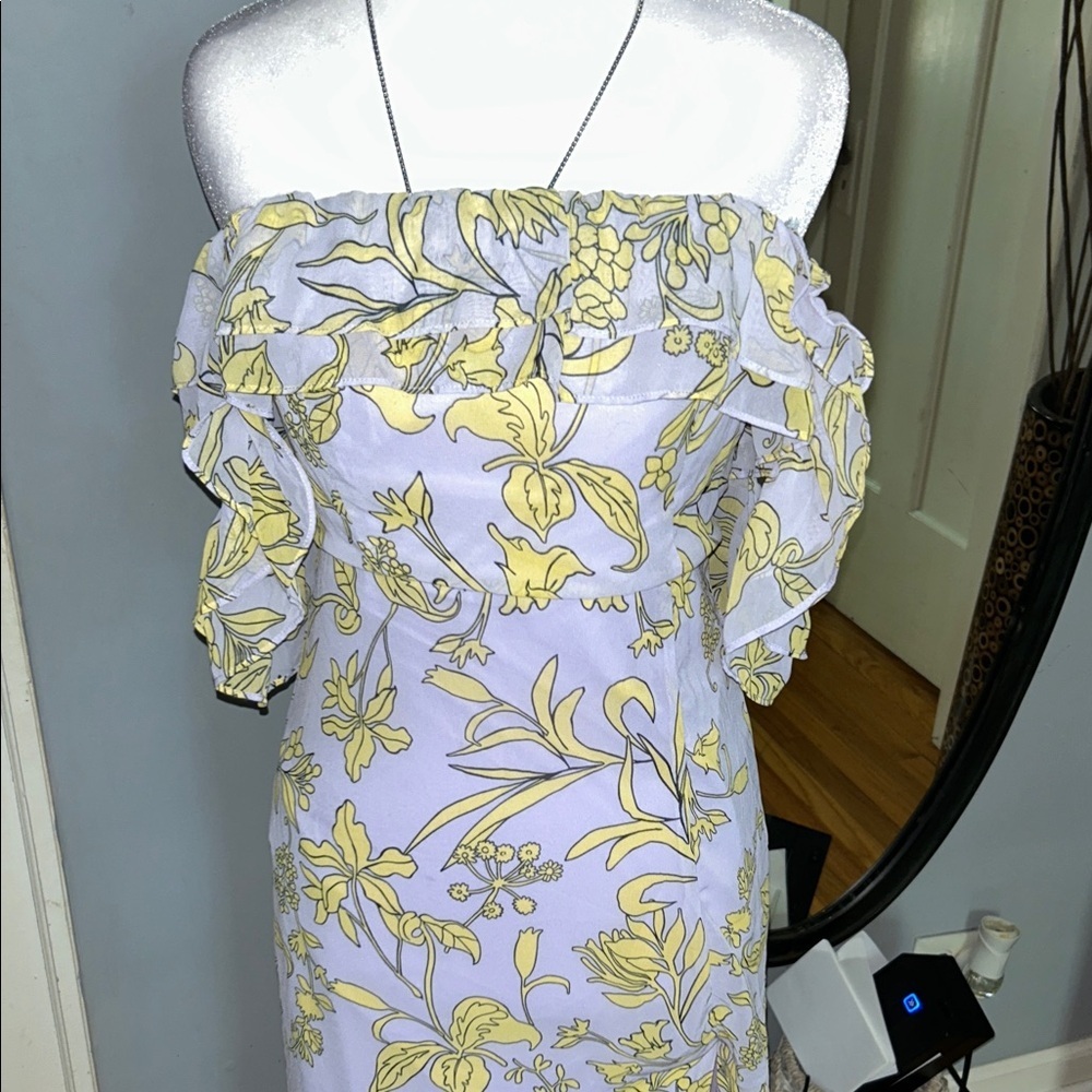 Lulu's Yellow Floral Backless Maxi Dress - Picture 3 of 8